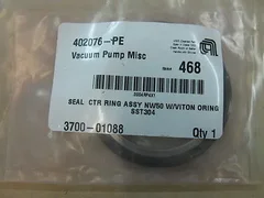 Applied Materials 3700-01088 SEAL CTR RING ASSY NW50 W/VITON ORING SST304