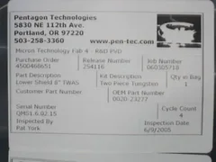 Applied Materials (AMAT) 0020-23277 SHIELD LOWER, SST, 8&quot; 101% TIN