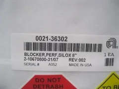 Applied Materials (AMAT) 0021-36302 Blocker Perf Silane Nitride 550