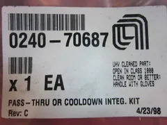 Applied Materials (AMAT) 0240-70687 PASS-THRU OR COOLDOWN INTEG. KIT