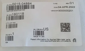 Applied Materials AMAT Orifice Modification SWLL N2 Slow Vent 0015-04884