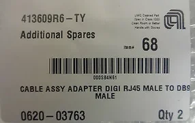 Applied Materials; Cable Assy Adapter DIGI RJ45 Male to DB9 Male   0620-03763
