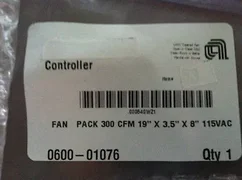 Applied Materials; Fan Pack 300 CFM 19&quot;x3.5&quot;x8&quot; 115VAC, P/N 0600-01076