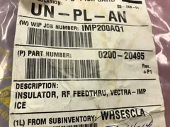 Applied Materials Insulator RF Feedthru Vectra IMP 0200-20495