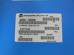 Applied Materials; Pumping Liner SR Top; 0200-03969