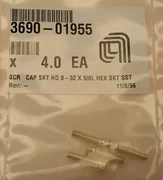 Applied Materials Silver Plated Stainless Steel Fasteners 3690-01955 and others