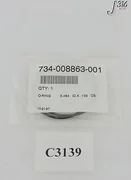 C3139 LAM RESEARCH O-RING, 6.484 ID X .139 CS (NEW) 734-008863-001
