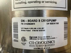 CTI-Cryogenics On-Board 8 Cryopump 81163966001R