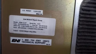 ENI OEM-12-07 RF GENERATOR AMAT PN 0190-70080 REV A