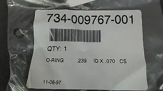 LAM - 734-009767-001 - O-RING 1/4 ID X 1/16 C/S EPR