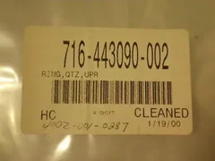 LAM RESEARCH 716-443090-002 UPPER QUARTZ RING