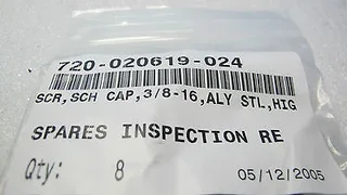 LAM RESEARCH 720-020619-024 INSPECTION PLATE SCREWS HEX PACK OF 8 EA.