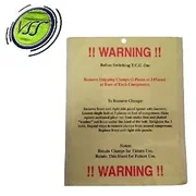 LAM RESEARCH 785-110633-001 LABEL SHIP CLAMP REMOVAL