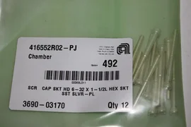 LOT OF 12 AMAT 3690-03170 SCR CAP SKT HD 6-32 X 1-1/2L HEX SKT S, NEW