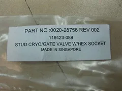 LOT OF 2 Applied Materials 0020-28756 REV 002 STUD CRYO/GATE VALVE 