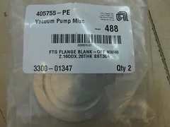 LOT OF 2 Applied Materials 3300-01347 FTG FLANGE BLANK-OFF VACUUM PUMP