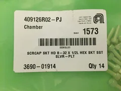 LOT OF 24 APPLIED MATERIALS  3690-01914 SCRCAP SKT HD 8-32 X 1/2L HEX SKT SST SL