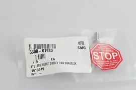 LOT OF 5 3300-01983 HEAT EXCHANGER AMAT FTG TBG INSERT 3/80D X 1/4ID SWAGELOK SS