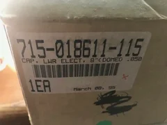 Lam Research LOWER ELECTRODE CAPS 8" DOMED .050, P/N 715-018611-115, NOS