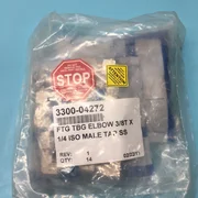 Lot of 14 AMAT 3300-04272 FITTING TBG ELBOW 3/8T X 1/4 ISO MALE TAP SS, 116281