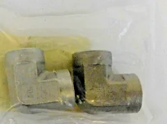 Lot of 2 Applied Materials AMAT 3/8 x 3/8 NPTF Elbow Pipe Fittings 3300-01727 SS