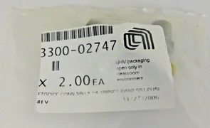 Lot of 2 Applied Materials Barb Push Pipe Fitting Connectors 3300-02747