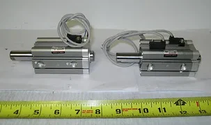 Lot of 2 SMC NCDQ2KWB32-35D-F7NV Compact Air Cylinders With Sensors/Limits New