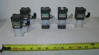 Lot of 5 CKD AMD312-10BUP Air-Operated Manifold Branch Pneumatic Valves Used