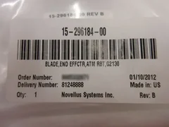 NOVELLUS 15-296184-00 BLADE,END EFFCTR,ATM RBT,G2130