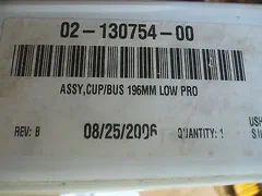 New Cup/Bus 196mm Low Pro Assy Novellus 02-130754-00 Rev B Ceramic Ring CoorsTek