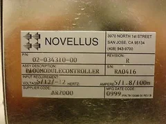 Novellus P100 Module Econtroller, 02-034310-00 Rev. R W/O HARD DRIVE
