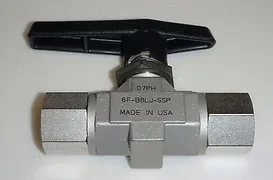 Parker 6F-B8LJ-SSP Ball Valve 3/8&quot; FNPT AMAT 3870-00230 PTFE Seat  SS In-line