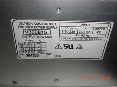 Power Supply  DELTRON V300B15 LAM RESEARCH (LAM) 853-017230-001 Switching 400W P