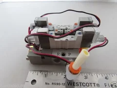 SMC Electric Pneumatic Air Valve SYJ3233-5LOZ Manifold LAM 853-800722-003 24VDC