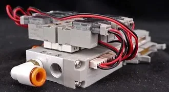 SMC LAM 853-470374-002 Pneumatic Valve Manifold Assembly +6x SY114-5MOZ