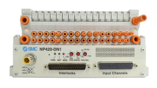 SMC NP420-DN1 16-Port Pneumatic Manifold AMAT 4060-00371 Working Surplus