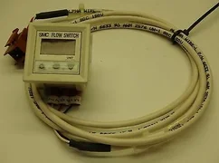 SMC PFW310-Q flow switch, AMAT 0090-00785 cable attached PFU300-02-UDB000271