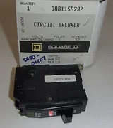 Square D QOB1155237 Bolt-on Circuit Breaker 15 Amp 1-Pole Sq D AMAT 0680-01207