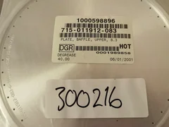 Upper baffle plate, 8.3” New X6 715-011912-083