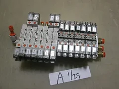 Used SMC US2825, AMAT 0190-03519 Air Manifold w/Solenoids??? Make Offer!!!!!!