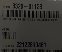 AMAT GSKT PF-EMI FINGER 15" L BR-CV ADH (3320-01123)