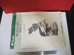 ANTIQUE NIKON KOGAKU BOOKLET INSTRUCTIONS 1963 MICROSCOPE PART AS PIC V7-A-17
