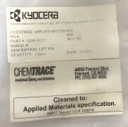 APPLIED MATERIALS LIFT PIN Part 0200-36373, Critical Clean