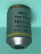 CFI Nikon Plan Fluor 10x/0.30 N.A. 16.0mm WD Microscope Objective Lens DIC L N1