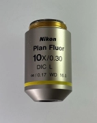CFI Nikon Plan Fluor 10x/0.30 NA 16.0mm WD Microscope Objective Lens DIC L + ND3