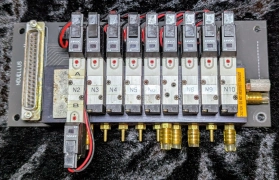Humphrey 9-Solenoid Valve Manifold on Novellus DB37 PCB, Single Cable Wiring MRO