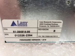 Lam RESEARCH 61-384814-00 REV B ASM FE-HD EIOC 0 TOP PLT SEE PHOTOS