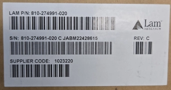 Lam Research P/N: 810-274991-020 C JABM22428615 