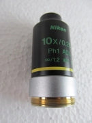 Nikon 10x/0.25 Ph1-ADL Microscope Objective Lens Infinity/1.2 WD 5.2 Made Japan