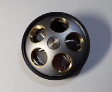 NIKON 5-HOLE REVOLVER FOR OPTPHOT AND OPTIPHOT2 MICROSCOPE JAPAN USED EXCELLENT